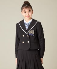 KQJBD04099 a.v.v KIDS(アー・ヴェ・ヴェ) [150-160]【卒服】【エンブレム付き】配色セーラーカラージャケット ベージュ