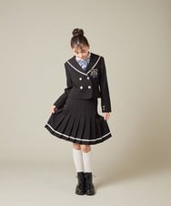 KQJBD04099 a.v.v KIDS(アー・ヴェ・ヴェ) [150-160]【卒服】【エンブレム付き】配色セーラーカラージャケット ベージュ