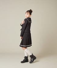 KQJBD04099 a.v.v KIDS(アー・ヴェ・ヴェ) [150-160]【卒服】【エンブレム付き】配色セーラーカラージャケット ベージュ