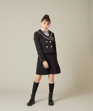 KQJBD04099 a.v.v KIDS(アー・ヴェ・ヴェ) [150-160]【卒服】【エンブレム付き】配色セーラーカラージャケット ベージュ