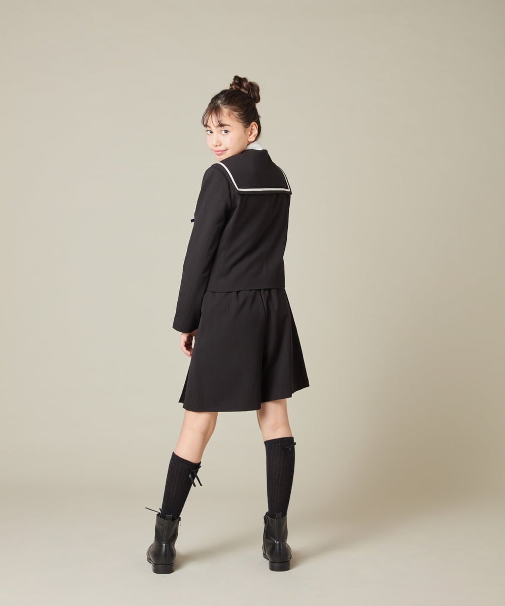 KQJBD04099 a.v.v KIDS(アー・ヴェ・ヴェ) [150-160]【卒服】【エンブレム付き】配色セーラーカラージャケット ベージュ