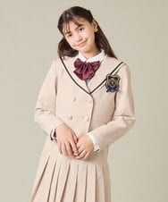 KQJBD04099 a.v.v KIDS(アー・ヴェ・ヴェ) [150-160]【卒服】【エンブレム付き】配色セーラーカラージャケット ベージュ