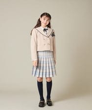 KQJBD04099 a.v.v KIDS(アー・ヴェ・ヴェ) [150-160]【卒服】【エンブレム付き】配色セーラーカラージャケット ベージュ