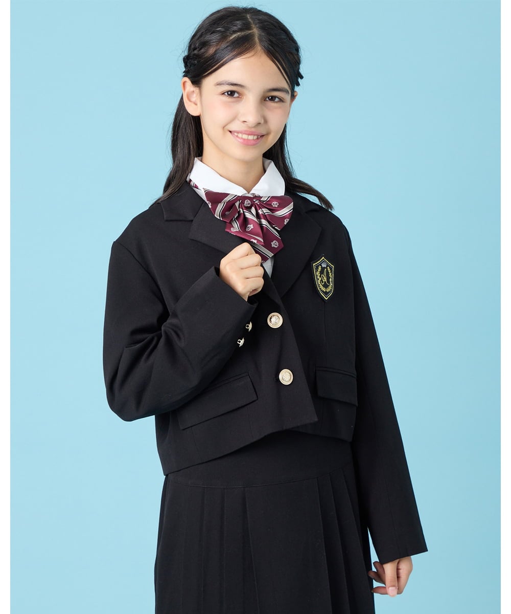 KQJBG03099 a.v.v KIDS(アー・ヴェ・ヴェ) [150-160]卒服ショートテーラードジャケット ブラック