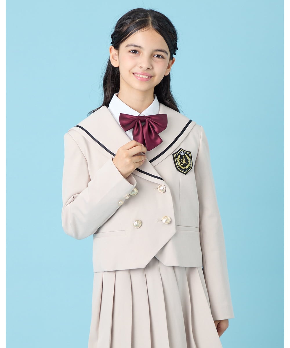 KQJBG04099 a.v.v KIDS(アー・ヴェ・ヴェ) [150-160]卒服セーラー襟ジャケット ベージュ