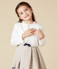 KQJCA02089 a.v.v KIDS(アー・ヴェ・ヴェ) [100-130]【セレモニー】レースコード付ピケボレロ ホワイト