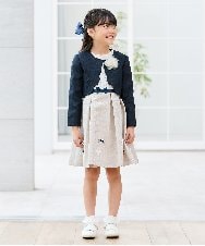 KQJCD01089 a.v.v KIDS(アー・ヴェ・ヴェ) [110-130]【セレモニー/オケージョン/結婚式】スカラップツイードセレモニーボレロ ネイビー