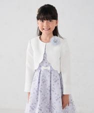 KQJCD01089 a.v.v KIDS(アー・ヴェ・ヴェ) [110-130]【セレモニー/オケージョン/結婚式】スカラップツイードセレモニーボレロ ホワイト