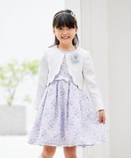 KQJCD01089 a.v.v KIDS(アー・ヴェ・ヴェ) [110-130]【セレモニー/オケージョン/結婚式】スカラップツイードセレモニーボレロ ホワイト