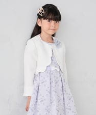 KQJCD01089 a.v.v KIDS(アー・ヴェ・ヴェ) [110-130]【セレモニー/オケージョン/結婚式】スカラップツイードセレモニーボレロ ホワイト
