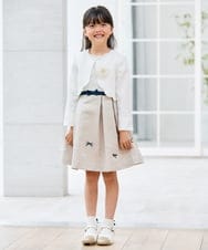 KQJCD01089 a.v.v KIDS(アー・ヴェ・ヴェ) [110-130]【セレモニー/オケージョン/結婚式】スカラップツイードセレモニーボレロ ホワイト