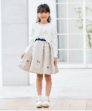 KQJCD01089 a.v.v KIDS(アー・ヴェ・ヴェ) [110-130]【セレモニー/オケージョン/結婚式】スカラップツイードセレモニーボレロ ホワイト