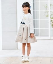 KQJCD01089 a.v.v KIDS(アー・ヴェ・ヴェ) [110-130]【セレモニー/オケージョン/結婚式】スカラップツイードセレモニーボレロ ホワイト