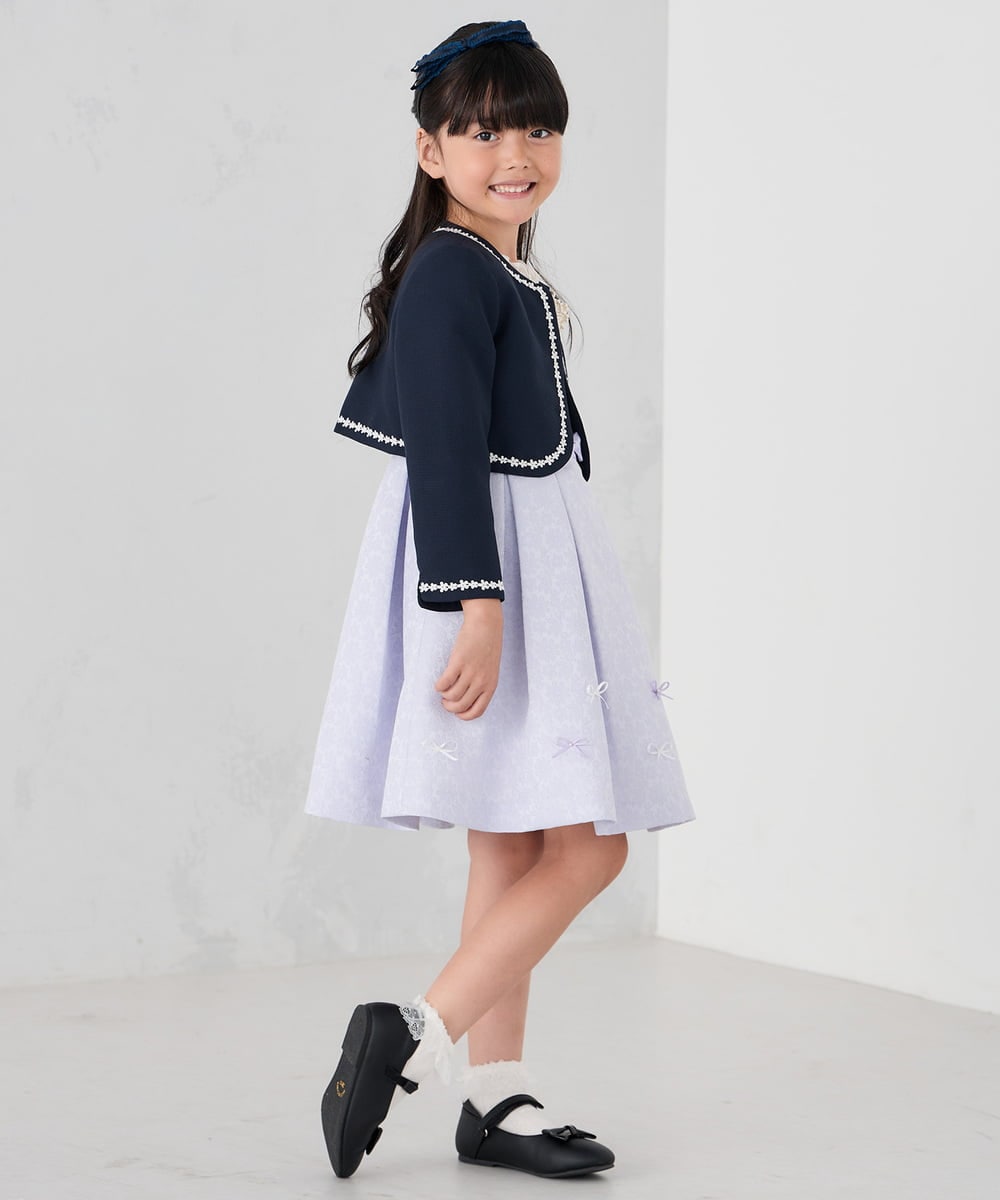 KQJCD02089 a.v.v KIDS(アー・ヴェ・ヴェ) [110-130]【セレモニー/オケージョン/結婚式】セレモニーポケボレロ ネイビー