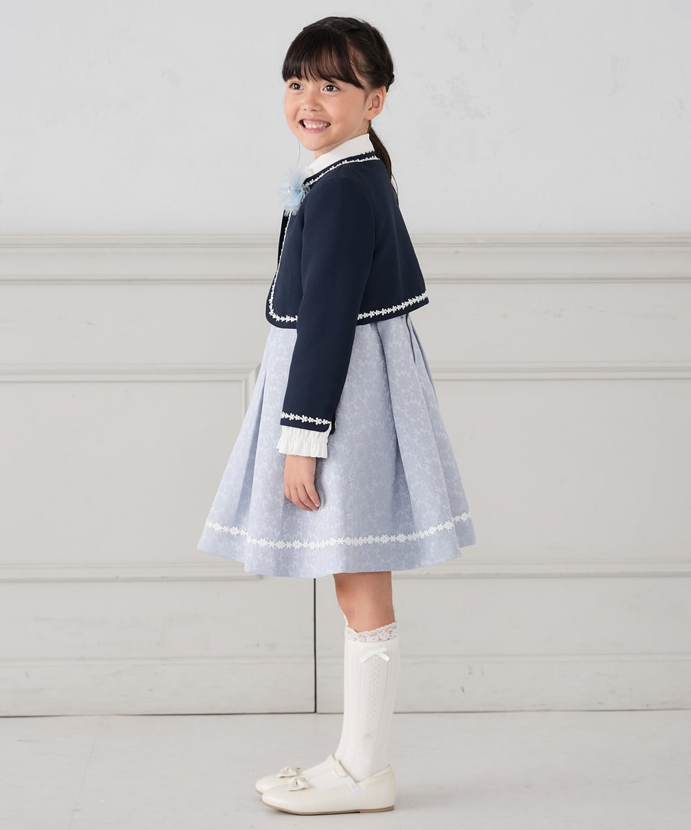 KQJCD02089 a.v.v KIDS(アー・ヴェ・ヴェ) [110-130]【セレモニー/オケージョン/結婚式】セレモニーポケボレロ ネイビー