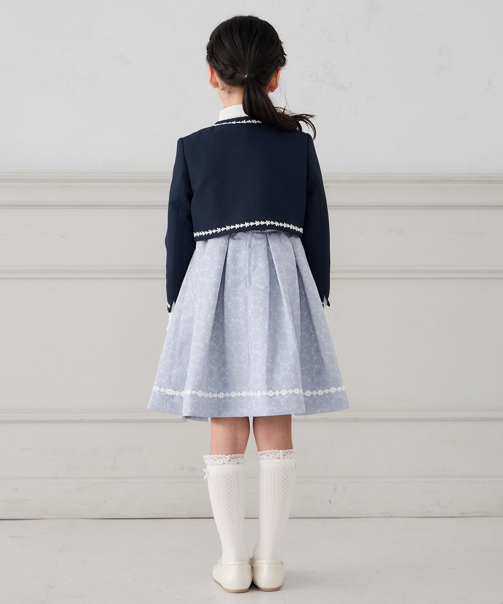 KQJCD02089 a.v.v KIDS(アー・ヴェ・ヴェ) [110-130]【セレモニー/オケージョン/結婚式】セレモニーポケボレロ ネイビー