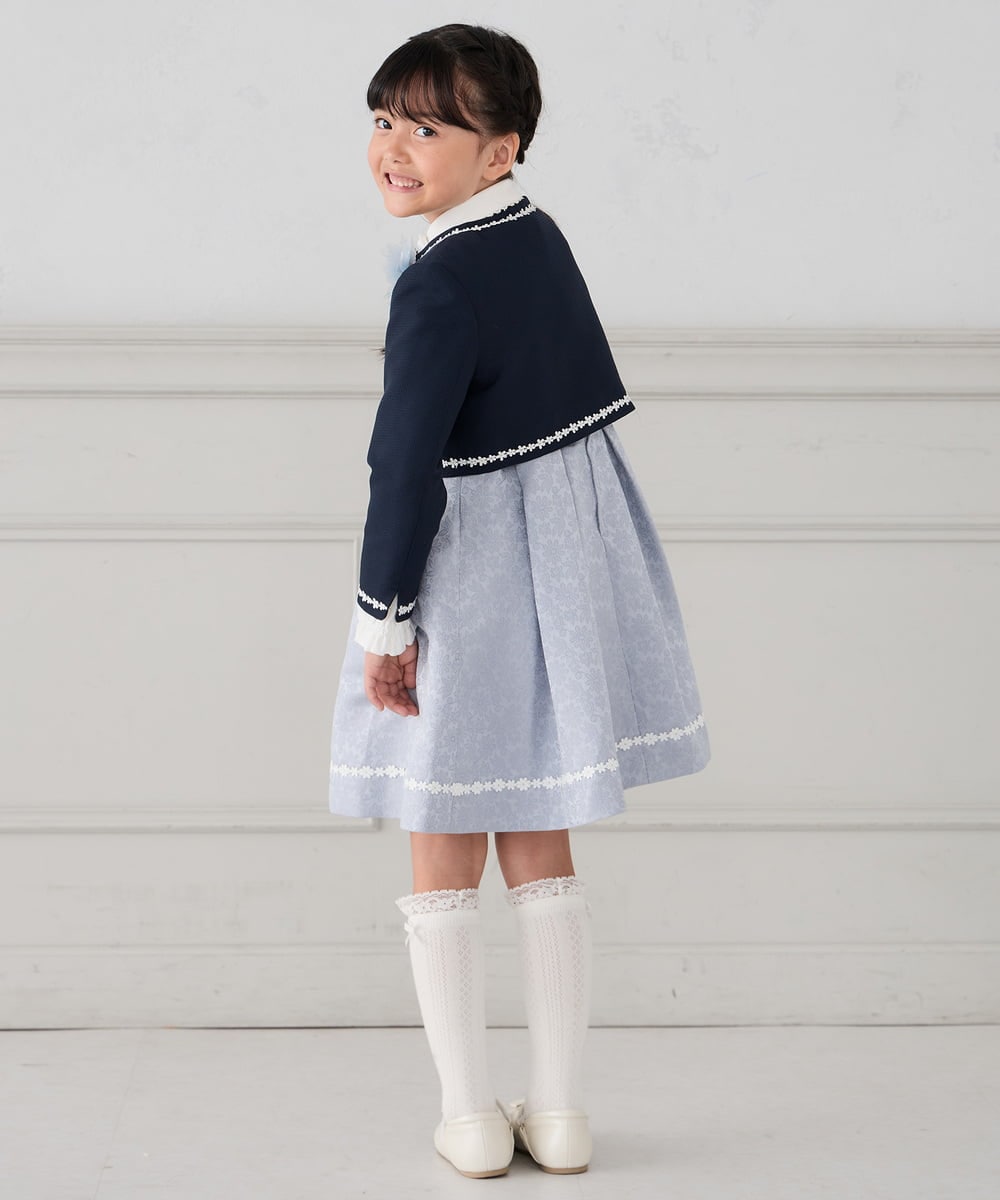 KQJCD02089 a.v.v KIDS(アー・ヴェ・ヴェ) [110-130]【セレモニー/オケージョン/結婚式】セレモニーポケボレロ ネイビー