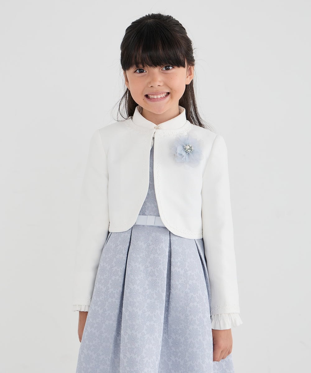 KQJCD02089 a.v.v KIDS(アー・ヴェ・ヴェ) [110-130]【セレモニー/オケージョン/結婚式】セレモニーポケボレロ ホワイト