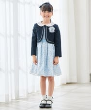 KQJCD03109 a.v.v KIDS(アー・ヴェ・ヴェ) [110-130]【セレモニー/オケージョン/結婚式】衿付きセレモニーボレロ ネイビー