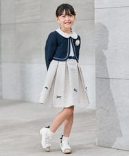 KQJCD03109 a.v.v KIDS(アー・ヴェ・ヴェ) [110-130]【セレモニー/オケージョン/結婚式】衿付きセレモニーボレロ ネイビー