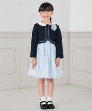 KQJCD03109 a.v.v KIDS(アー・ヴェ・ヴェ) [110-130]【セレモニー/オケージョン/結婚式】衿付きセレモニーボレロ ネイビー