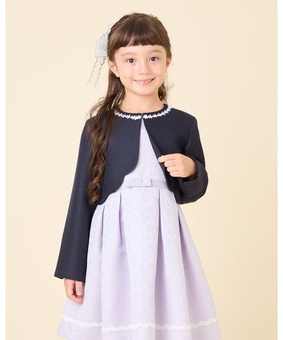 KQJCG01069 a.v.v KIDS [120-130]襟付きスカラップジャケット