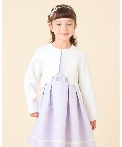 KQJCG01069 a.v.v KIDS [120-130]襟付きスカラップジャケット