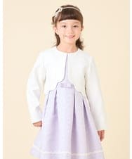 KQJCG01069 a.v.v KIDS(アー・ヴェ・ヴェ) [120-130]襟付きスカラップジャケット ホワイト