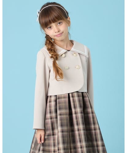 KQJCG02079 a.v.v KIDS [120-130]セレモニーセーラー襟ジャケット