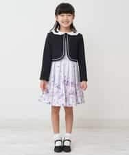 KQJCP01099 a.v.v KIDS(アー・ヴェ・ヴェ) [110-130]【セレモニースタイル】スカラップ襟セレモニージャケット ネイビー