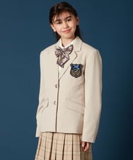 KQJTA01089 a.v.v KIDS(アー・ヴェ・ヴェ) [140-160]【卒服】エンブレム付きテーラードジャケット ネイビー