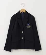 KQJTA01089 a.v.v KIDS(アー・ヴェ・ヴェ) [140-160]【卒服】エンブレム付きテーラードジャケット ネイビー