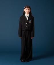 KQJTA02089 a.v.v KIDS(アー・ヴェ・ヴェ) [140-160]【卒服】エンブレム付きショートテーラードジャケット ブラック