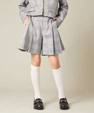 KQLBD01059 a.v.v KIDS(アー・ヴェ・ヴェ) [150-160]【卒服】タックキュロットパンツ グレー