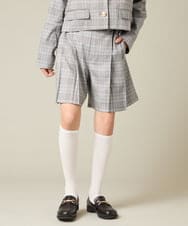 KQLBD01059 a.v.v KIDS(アー・ヴェ・ヴェ) [150-160]【卒服】タックキュロットパンツ グレー