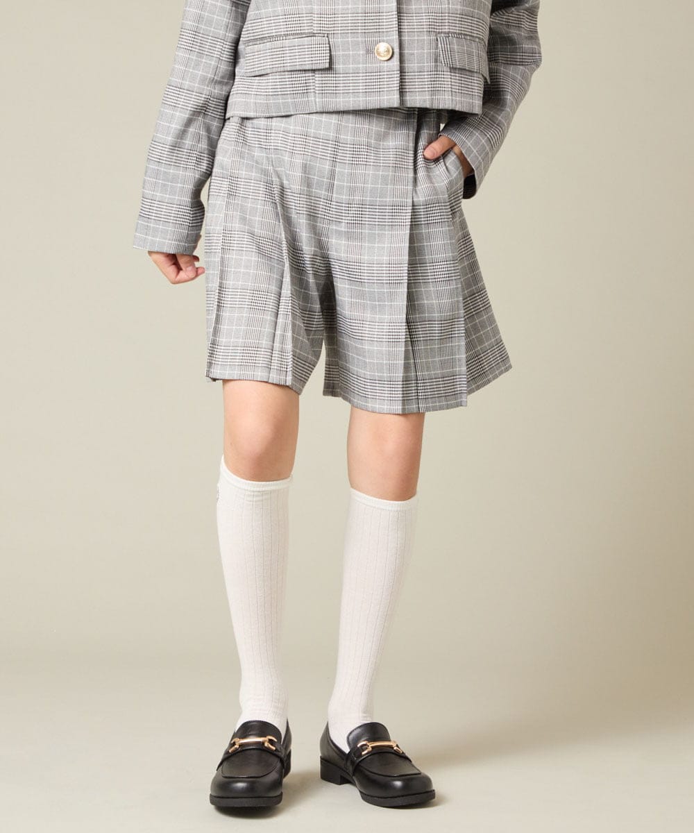 KQLBD01059 a.v.v KIDS(アー・ヴェ・ヴェ) [150-160]【卒服】タックキュロットパンツ グレー