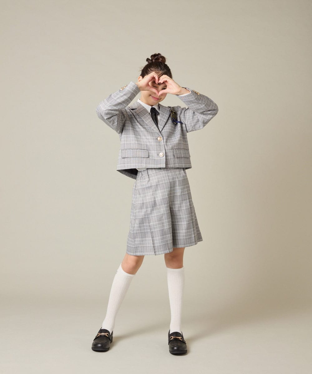 KQLBD01059 a.v.v KIDS(アー・ヴェ・ヴェ) [150-160]【卒服】タックキュロットパンツ グレー