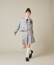 KQLBD01059 a.v.v KIDS(アー・ヴェ・ヴェ) [150-160]【卒服】タックキュロットパンツ グレー