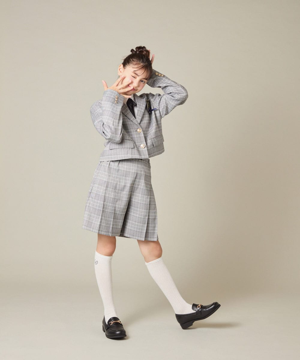 KQLBD01059 a.v.v KIDS(アー・ヴェ・ヴェ) [150-160]【卒服】タックキュロットパンツ グレー