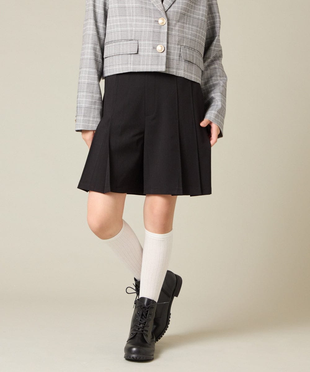 KQLBD01059 a.v.v KIDS(アー・ヴェ・ヴェ) [150-160]【卒服】タックキュロットパンツ グレー