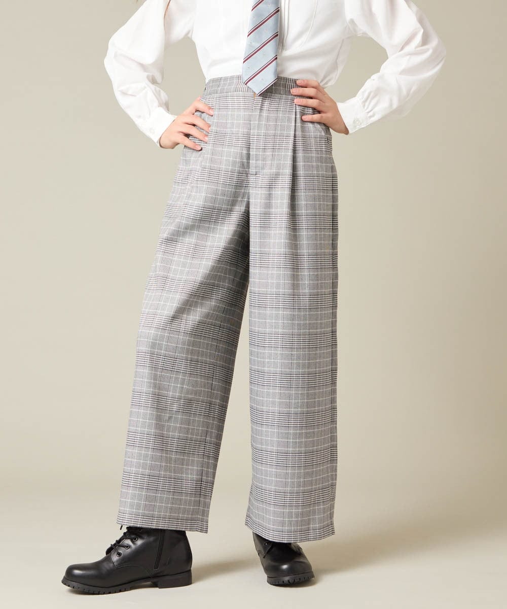 KQLBD02064 a.v.v KIDS(アー・ヴェ・ヴェ) [150-160]【卒服】タックワイドパンツ ブラック