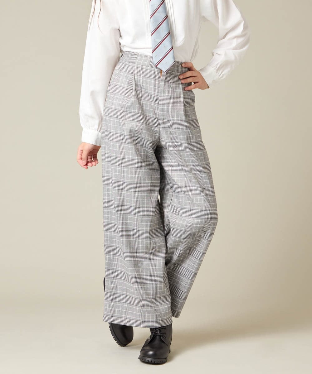 KQLBD02064 a.v.v KIDS(アー・ヴェ・ヴェ) [150-160]【卒服】タックワイドパンツ ブラック