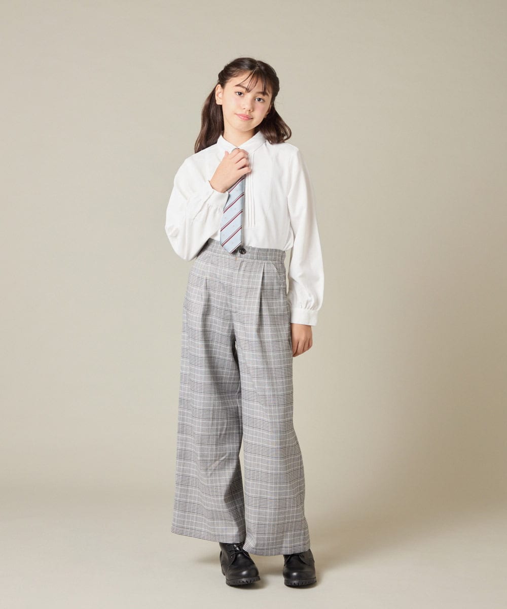 KQLBD02064 a.v.v KIDS(アー・ヴェ・ヴェ) [150-160]【卒服】タックワイドパンツ ブラック