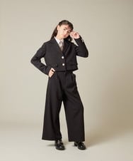 KQLBD02064 a.v.v KIDS(アー・ヴェ・ヴェ) [150-160]【卒服】タックワイドパンツ ブラック