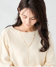 KS2AD05026 a.v.v(アー・ヴェ・ヴェ) スライドチェーンネックレス ゴールド