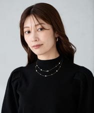 KS2AD06026 a.v.v(アー・ヴェ・ヴェ) パールコンビ2連ネックレス ゴールド