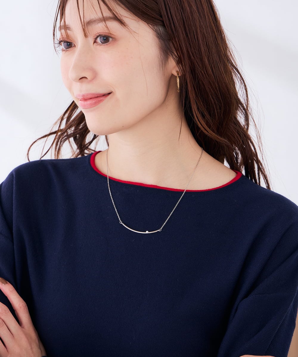 KS2AG03021 a.v.v(アー・ヴェ・ヴェ) パールラインバーネックレス ゴールド