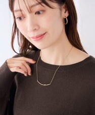 KS2AG03021 a.v.v(アー・ヴェ・ヴェ) パールラインバーネックレス ゴールド