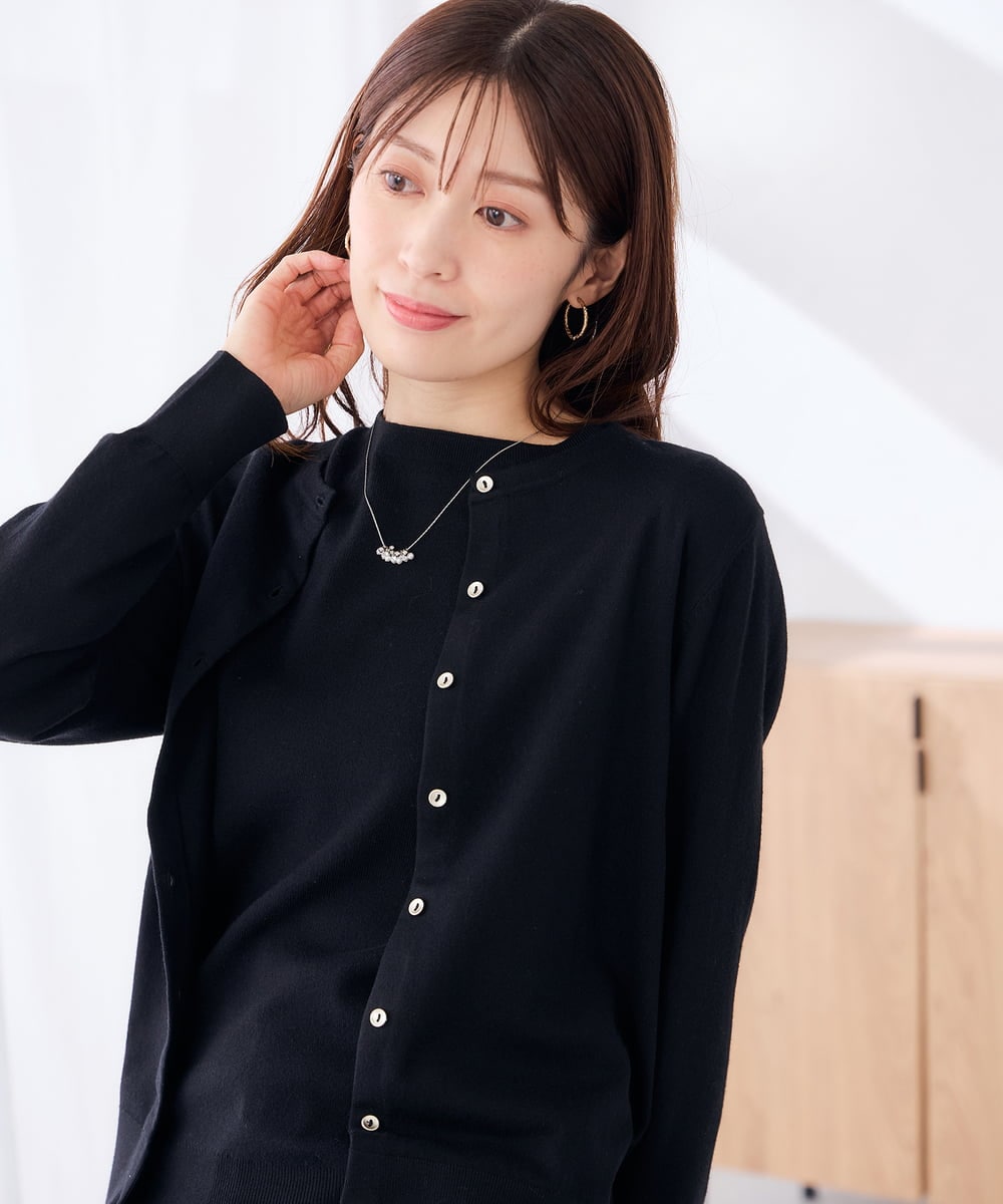 KS2AG05019 a.v.v(アー・ヴェ・ヴェ) 2WAYパール調スライドネックレス シルバー