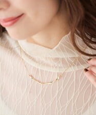 KS2AG07019 a.v.v(アー・ヴェ・ヴェ) ツイストメタルバーネックレス ゴールド